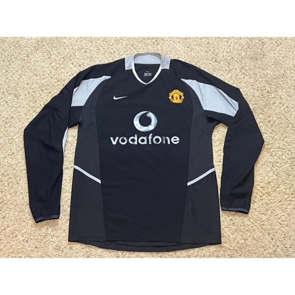 Manchester United Vintage 2002-04 Nike Home Kit LS Goalkeeper Jersey Size Medium - Picture 1 of 6